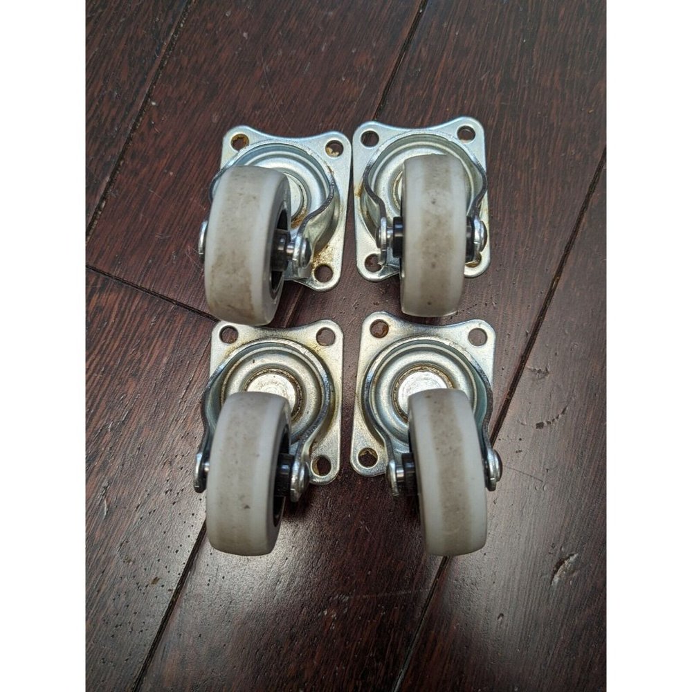 (set of 4) Waxman 2" (51 mm) TPR Swivel Rubber Casters 90 lb (41 kg) Cap - Gray - Picture 3 of 4